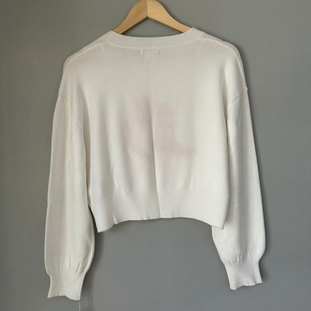 Haute Hippie Cream Sweater with Red Boot Design - Picture 2 of 7